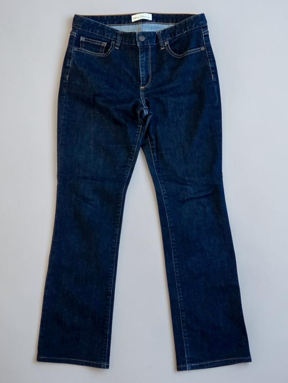 Gap 1969 Perfect Boot Dark Wash Jeans Size 30 Short Mid Rise EUC